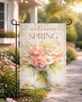 Welcome Spring Mason Jar Garden Flag 💗✨