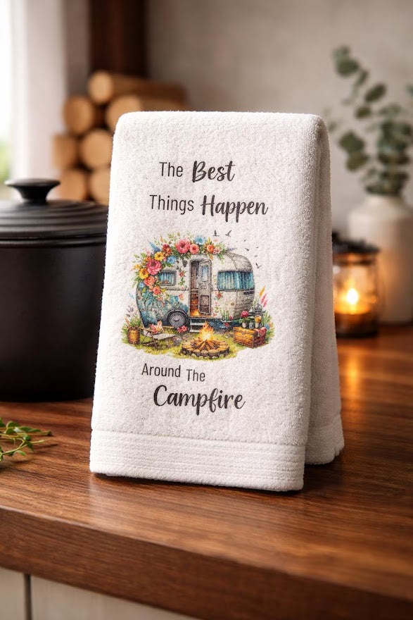 Campfire Moments Kitchen Towel 🔥🏕️