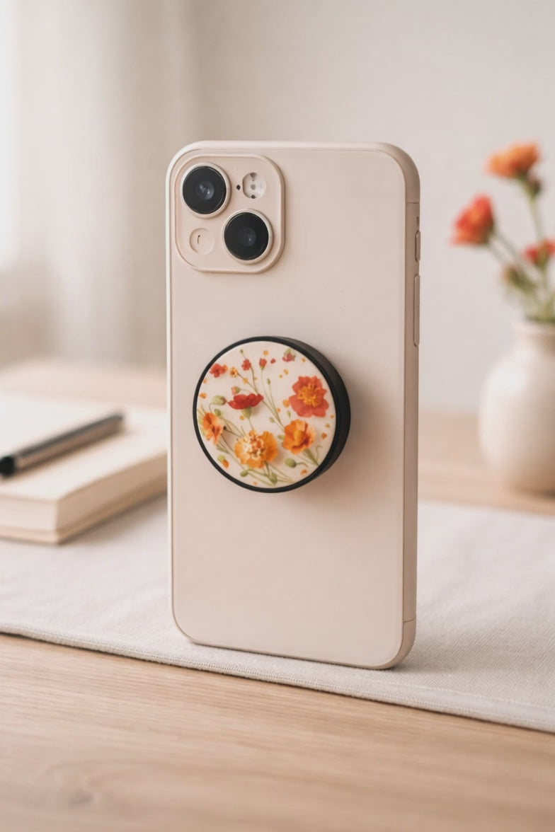 Multicolor Floral Pop Socket 🌼✨